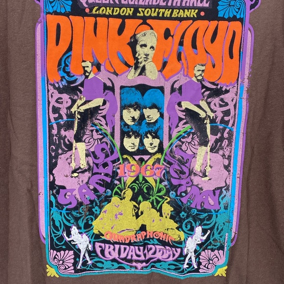Pink Floyd Licensed Brown Graphic Band Tee - Picture 5 of 7